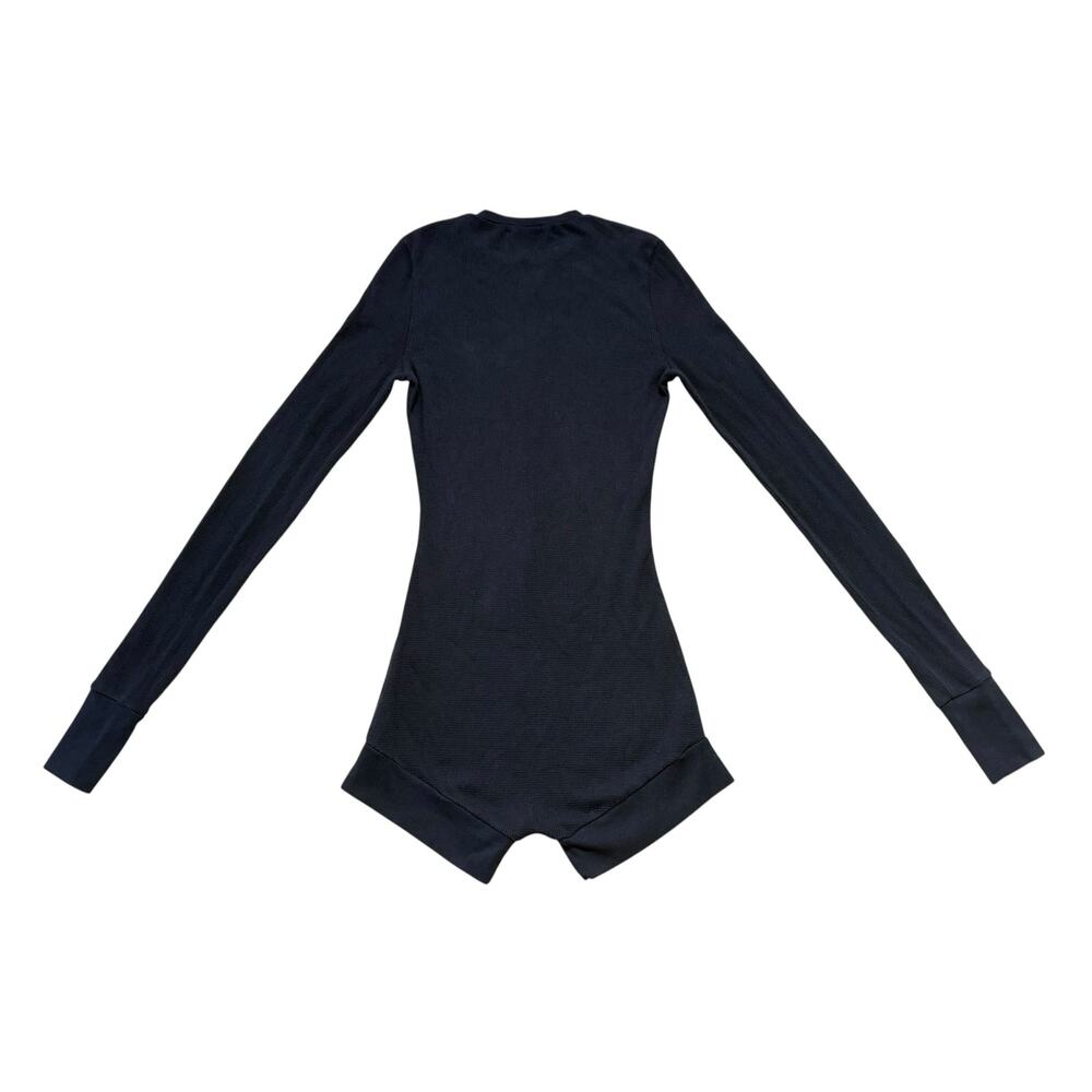 Eterne NWOT Thermal Waffle Black Romper ASO Hailey Bieber Medium - Picture 3 of 7